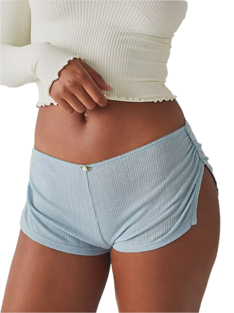 Women Casual Pajama Shorts Soft Comfy Side Split Lounge Pants