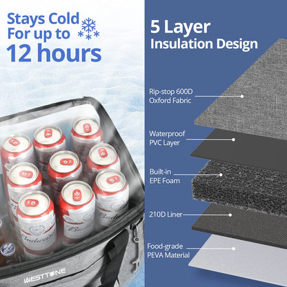 75-Can Collapsible Leakproof Soft Cooler