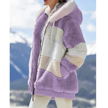 Winter Fashion Women's Coat 2024 Hooded Zipper Jacket