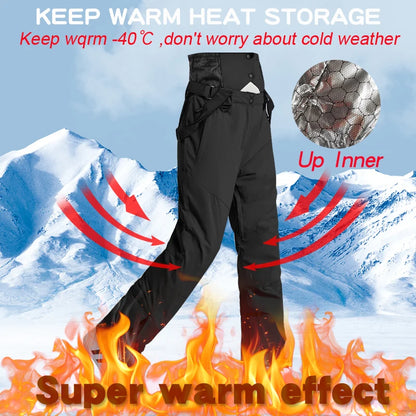 New Winter Windproof Waterproof Ski Pants Men Brand Gear