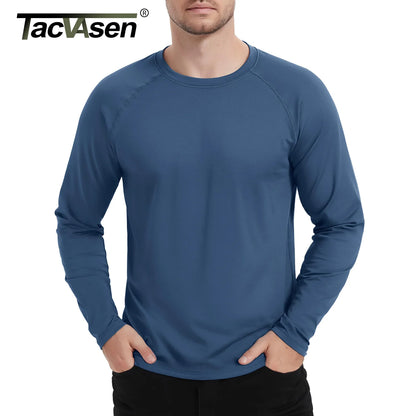 Fleece Lined T Shirts Mens Thermal Pullover Tops