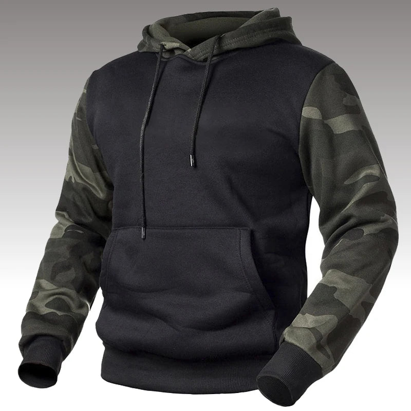 Men's Winter Casual Fleece Hoodies Male Outdoor Camouflage 2XL