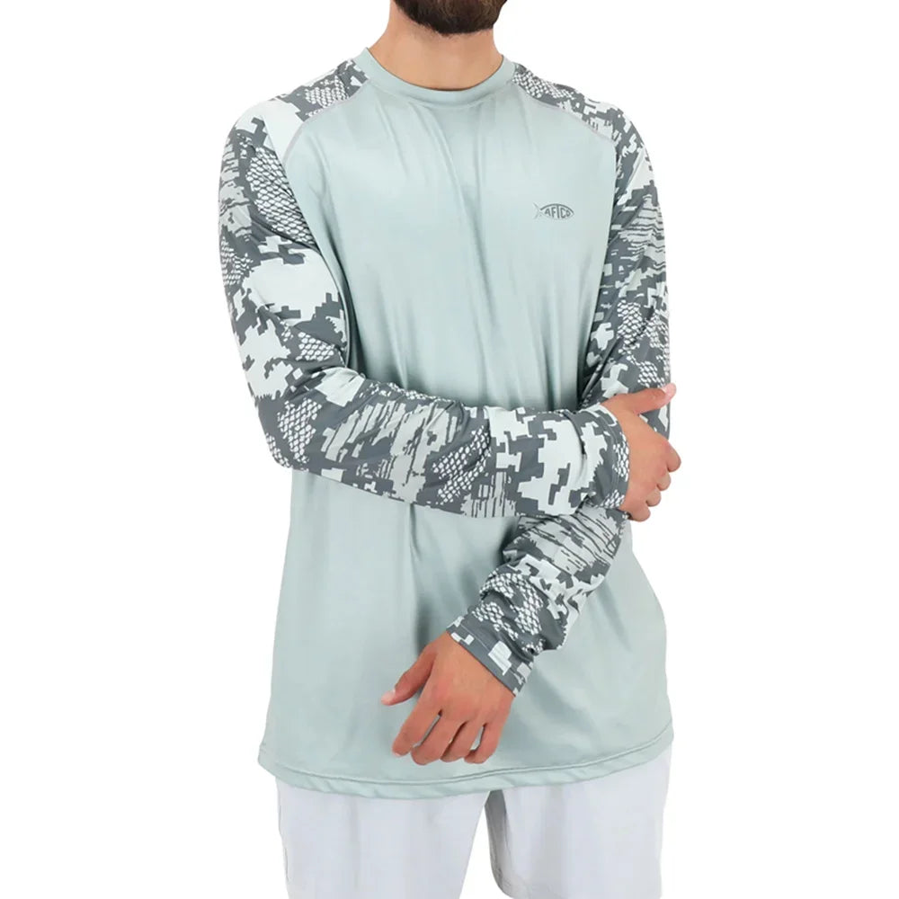 Aftco Fishing Clothing Summer Men's Long Sleeve Sun Protection