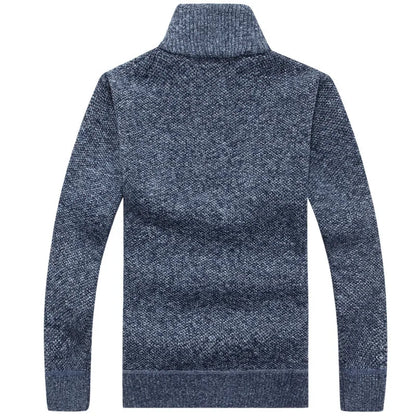 Men's Fleece Thicker Sweater Half Zipper Turtleneck Pullover