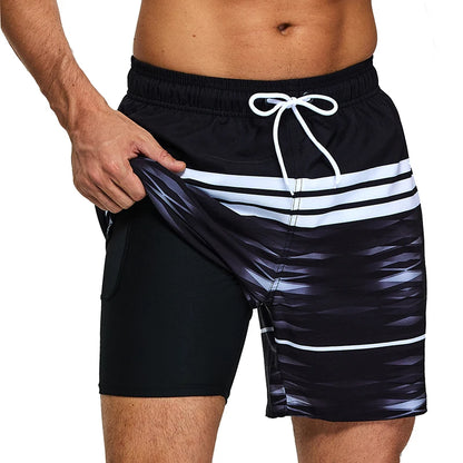 Men's Classic Swim Trunk Beach Shorts Quick Dry Beach Polyester