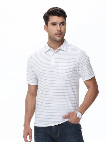 Men's Casual Polo – Short Sleeve Streetwear Shirt for Vacation & Daily Wear
