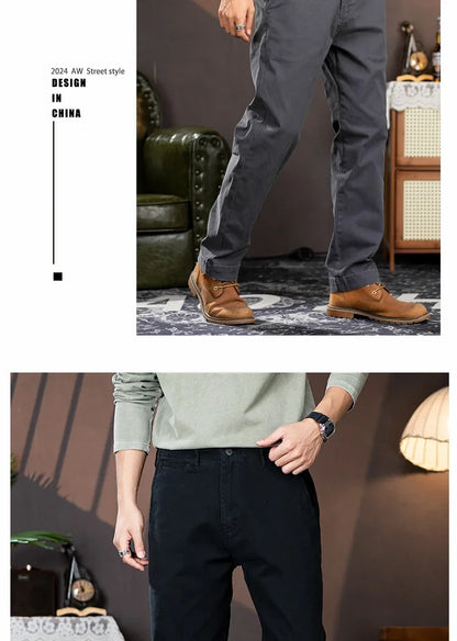 Men American Retro Streetwear Cargo Pants Plus Size Trousers