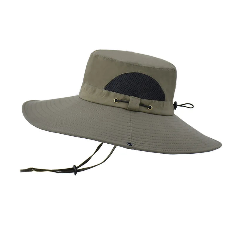 Unisex Wide Brim Bucket Hat for Outdoor Sports