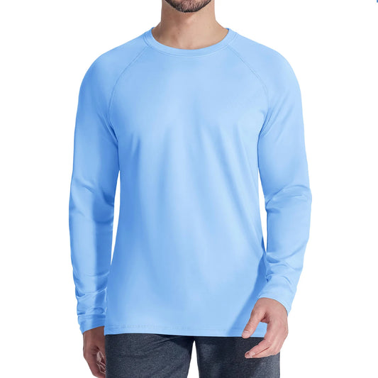 Fleece Lined T Shirts Mens Thermal Pullover Tops