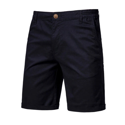 2021 New Summer 100% Cotton Solid Shorts Men High Quality