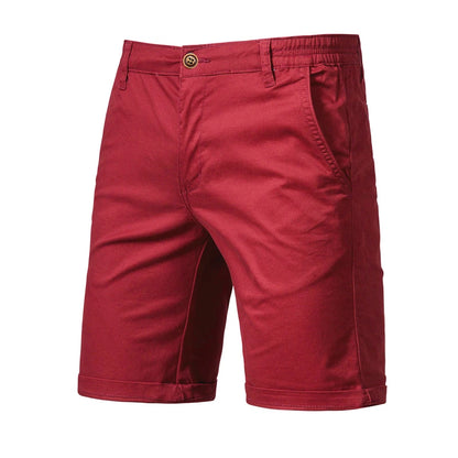 2021 New Summer 100% Cotton Solid Shorts Men High Quality