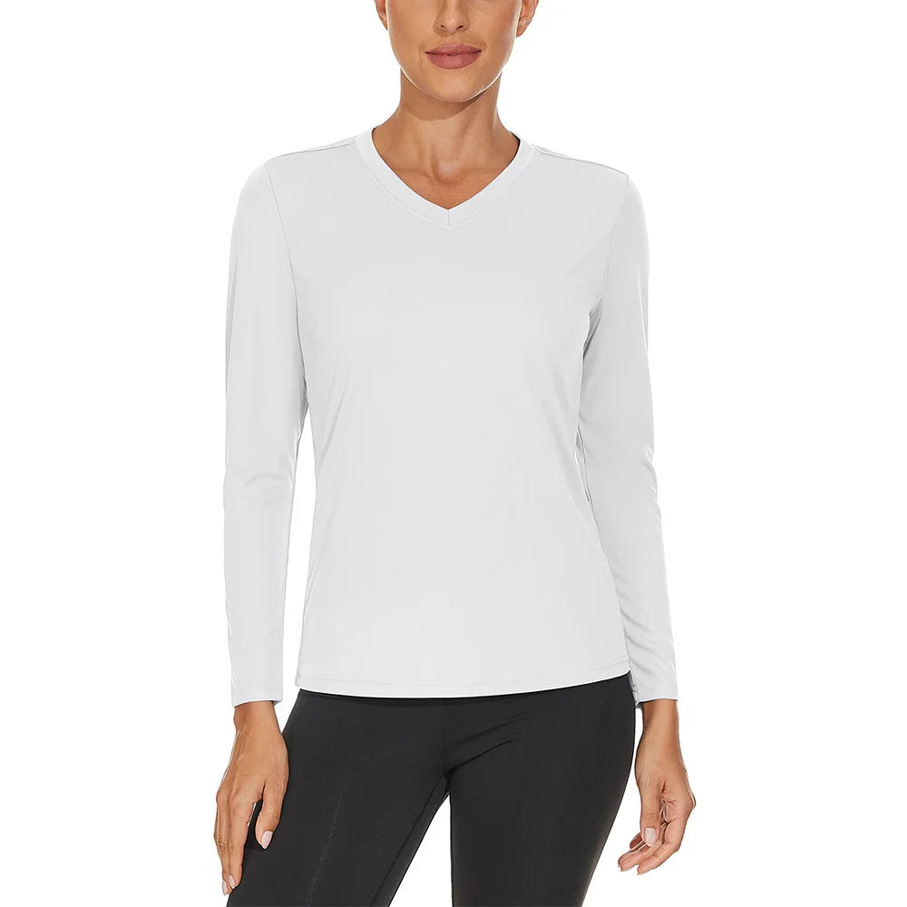 KEFITEVD UPF 50+ Women Long Sleeve T-Shirt UV Protection