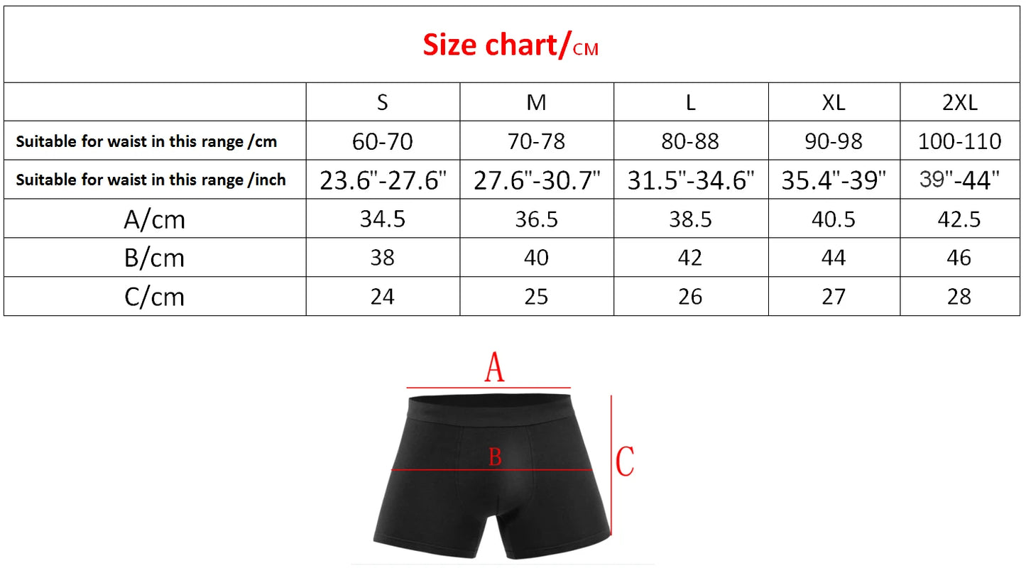 6pcs Pack Slips Boxer Shorts for Men Cotton Breathable