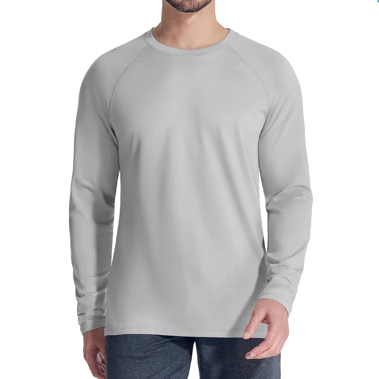 Fleece Lined T Shirts Mens Thermal Pullover Tops