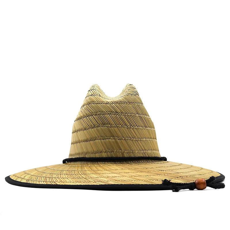 Men Women New Handwork Lifeguard Straw Summer Hat