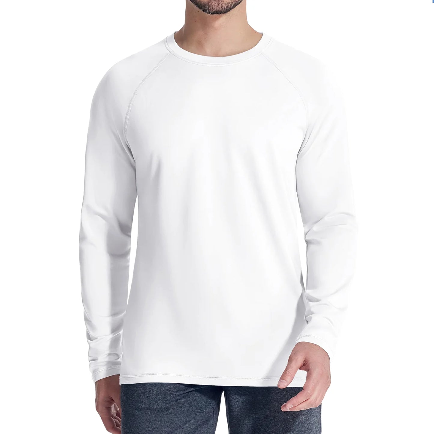 Fleece Lined T Shirts Mens Thermal Pullover Tops