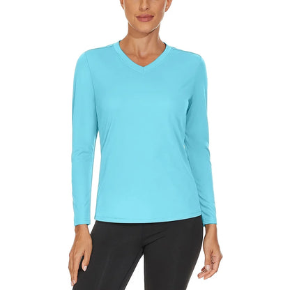 KEFITEVD UPF 50+ Women Long Sleeve T-Shirt UV Protection