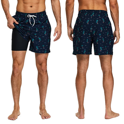 Men's Classic Swim Trunk Beach Shorts Quick Dry Beach Polyester