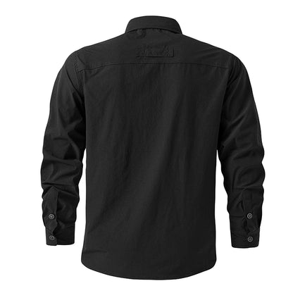 Men's Tactical Long-sleeved Shirt Top Quality Outdoor Cargo