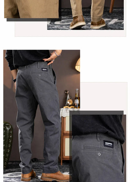 Men American Retro Streetwear Cargo Pants Plus Size Trousers