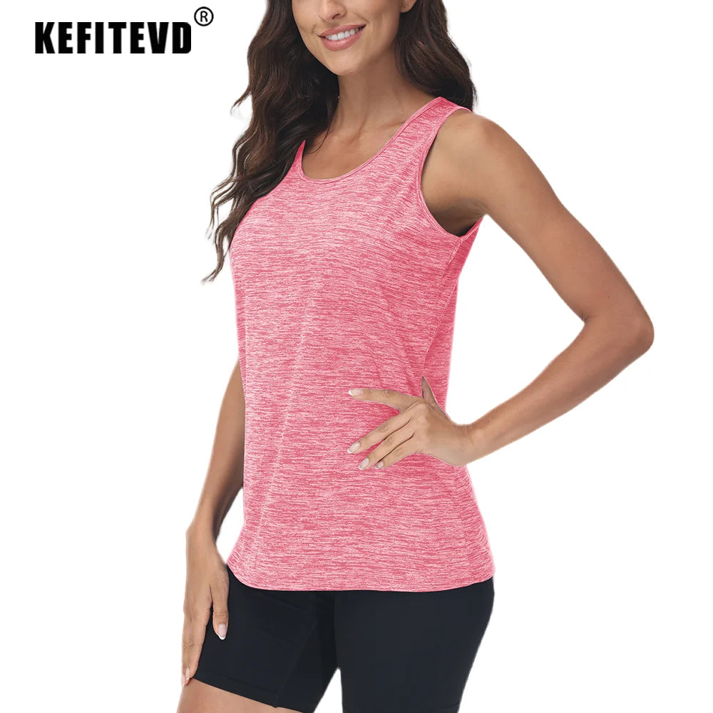 Women's Summer Athletic Tank Top – Sleeveless Lightweight Crew Neck Quick-Dry Gym, Running & Yoga