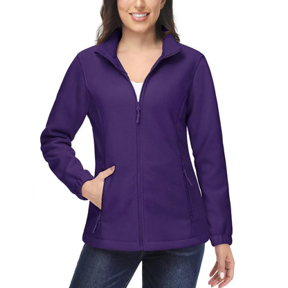 Women's Winter Fleece Jacket – Lightweight, Warm, and Soft Thermal Coat with Zip Pockets