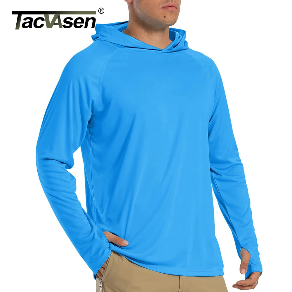 TACVASEN Sun Protection T-Shirts Mens Long Sleeve Hoodie