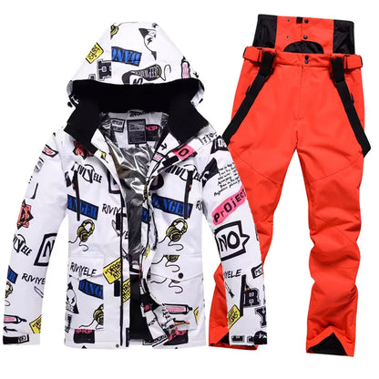 New Men Women Couples Ski Suit Winter Windproof Warm Set