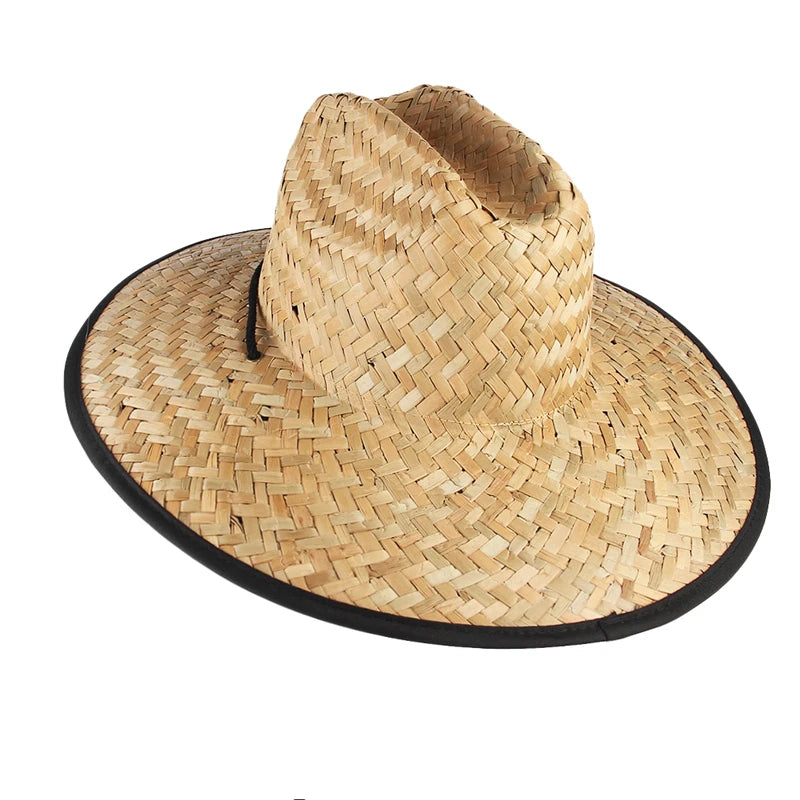 GEMVIE Fashion Women Lifeguard Hat Beach Straw Hat Summer