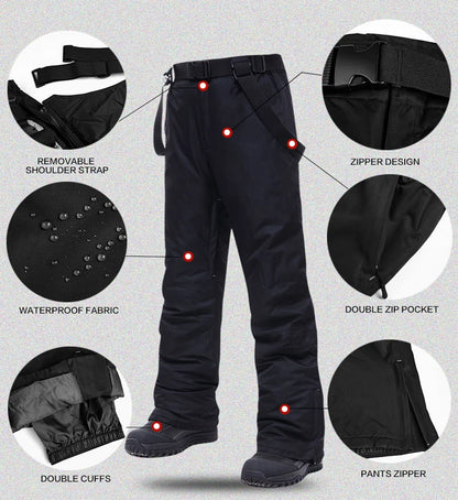 Ski Suit Men Snowboard Jacket Suit Pants Winter Warm Sports Clothing Windproof Waterproof Outdoor