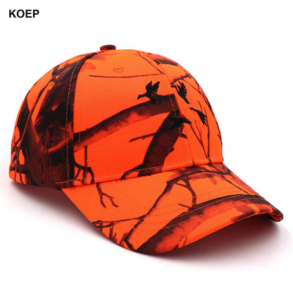 KOEP New Tree Orange Camo Baseball Cap for Men Fishing Hunting