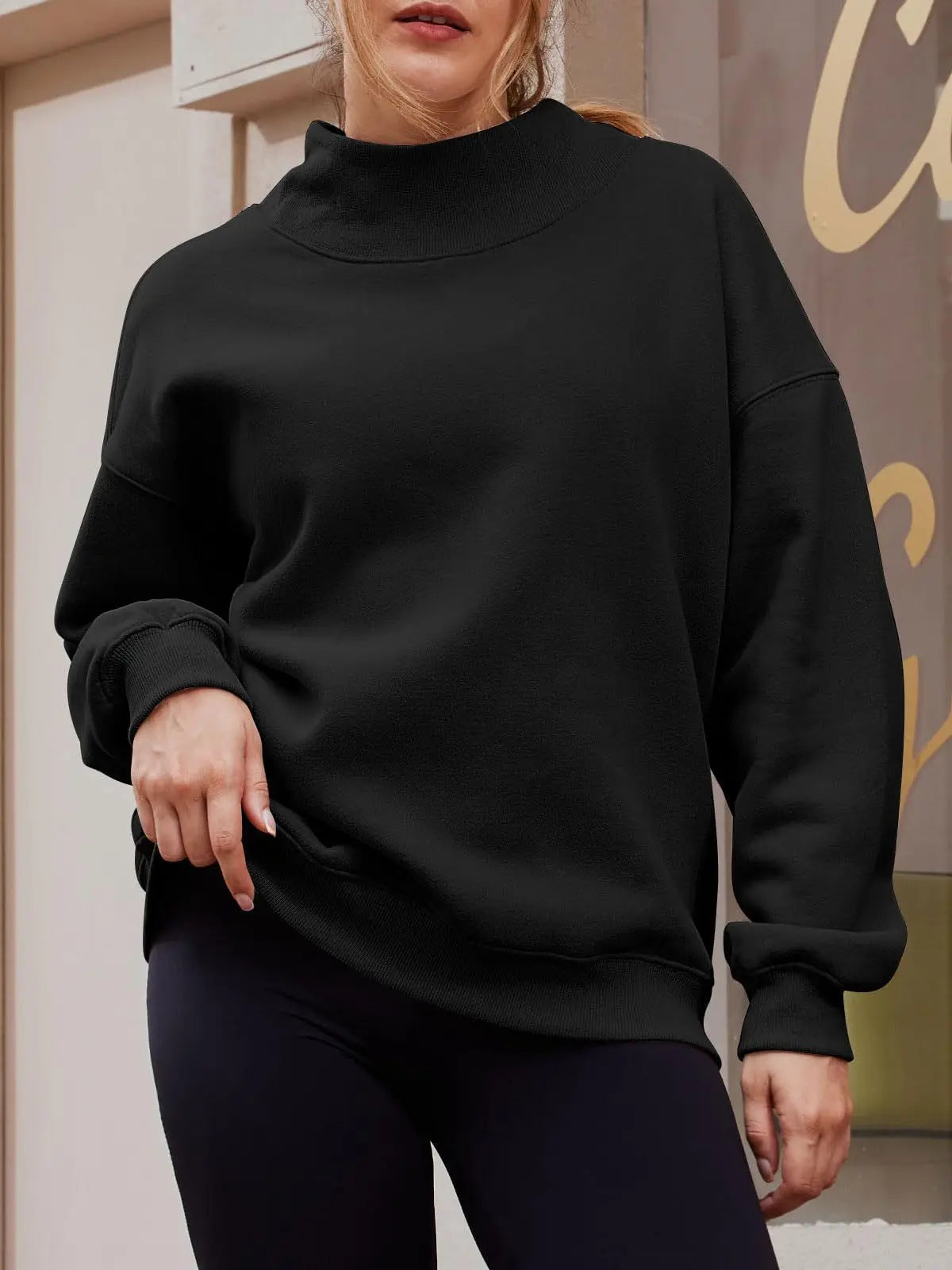 Women's Sweatshirt Long Sleeve Turtleneck Pullover Fleece Top