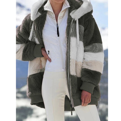 Winter Fashion Women's Coat 2024 Hooded Zipper Jacket