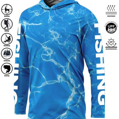 UPF 50+ Uv Protection Quick Dry Fishing Hoodie Shirt