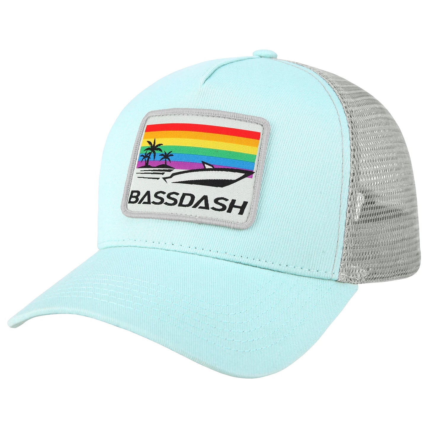 BASSDASH Trucker Hat Embroidered Patch Adjustable Cap