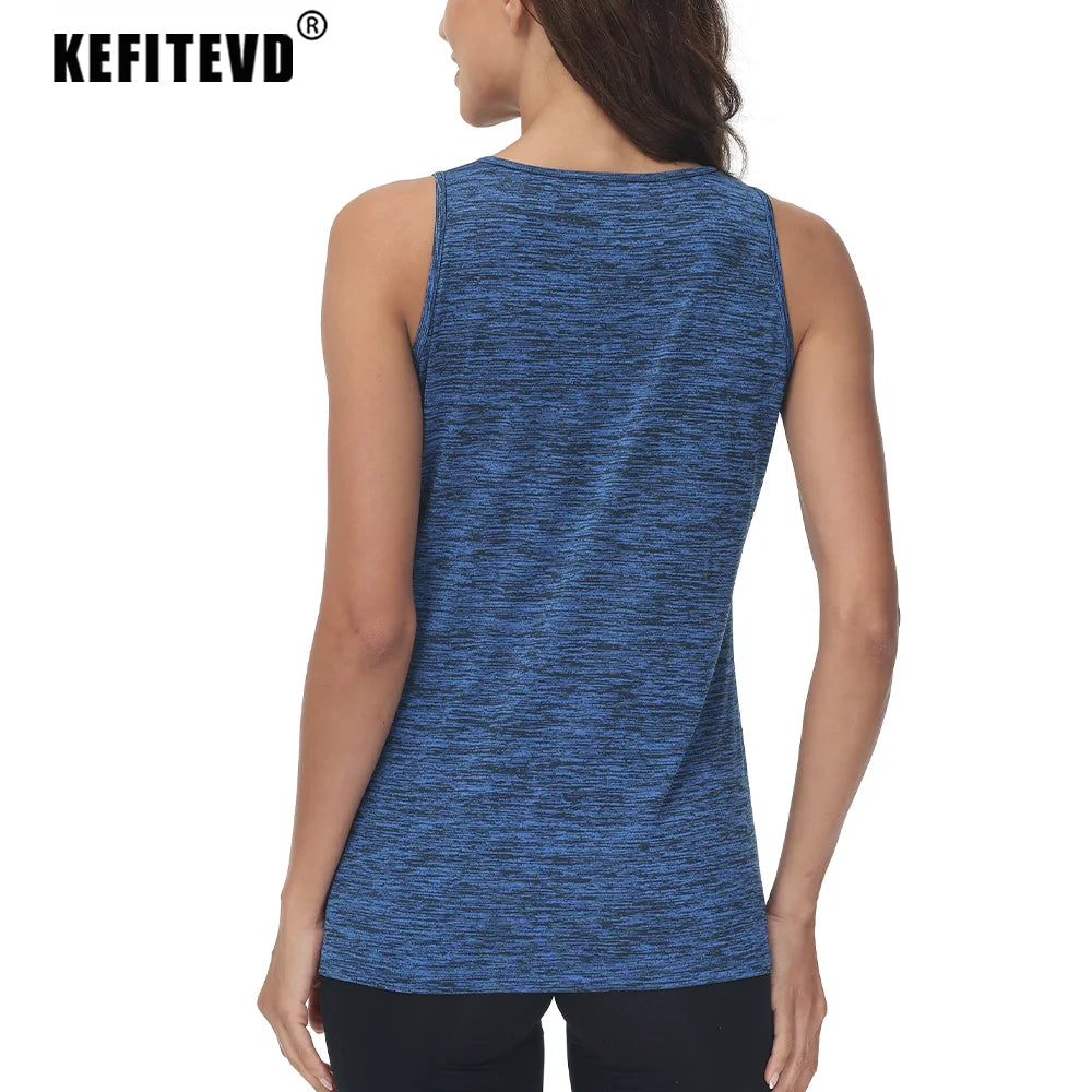 Women's Summer Athletic Tank Top – Sleeveless Lightweight Crew Neck Quick-Dry Gym, Running & Yoga