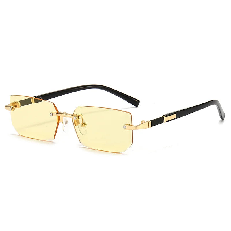 Unisex Rimless Rectangle Fashion Sunglasses