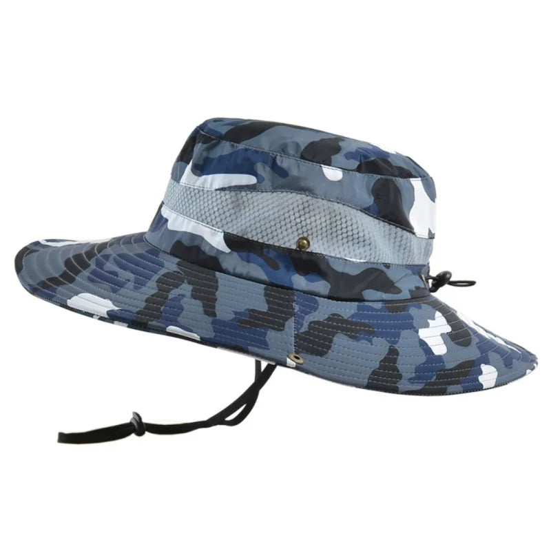 Summer Men Breathable Sun Hat Outdoor Traveling Fishing Hat