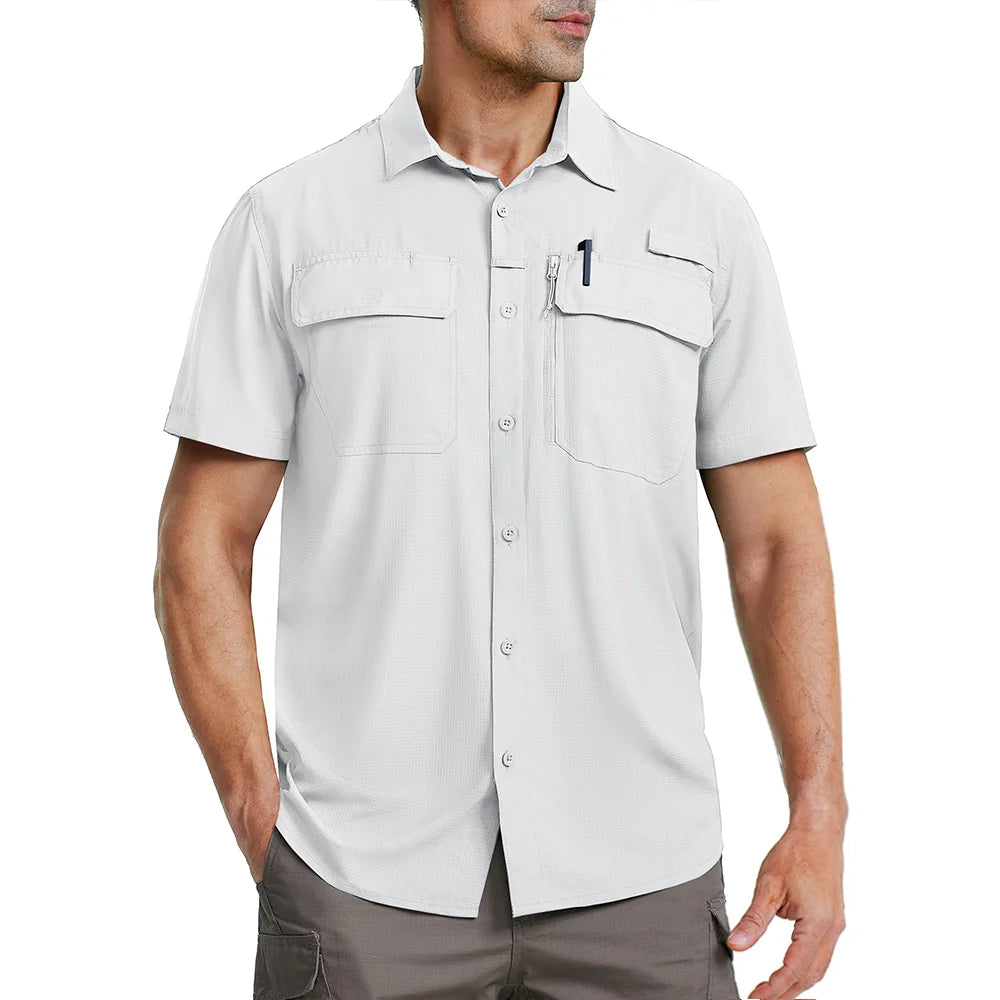 Quick Dry Short Sleeve Shirts Men's UPF 50+ Sun Protection