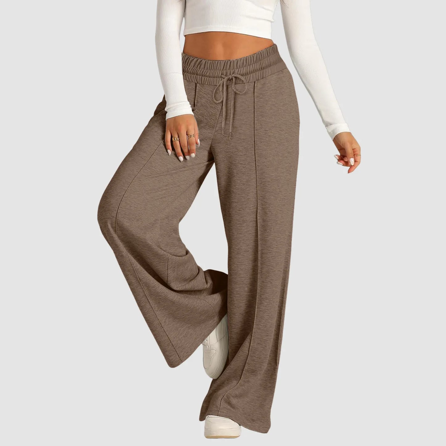 Tie Pants For Women Summer Casual Loose Wide Leg Trousers