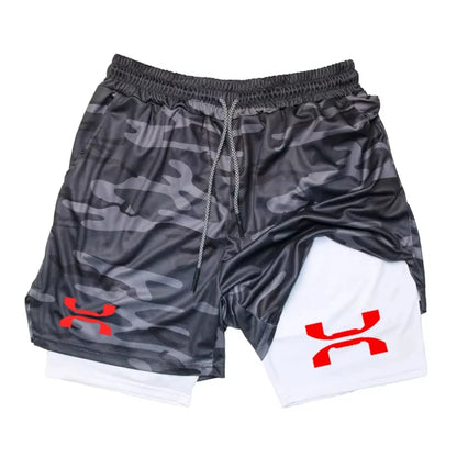 Running Shorts Men Gym Sports Shorts 2 In 1 Quick Dry Summer