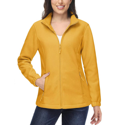 Women's Winter Fleece Jacket – Lightweight, Warm, and Soft Thermal Coat with Zip Pockets