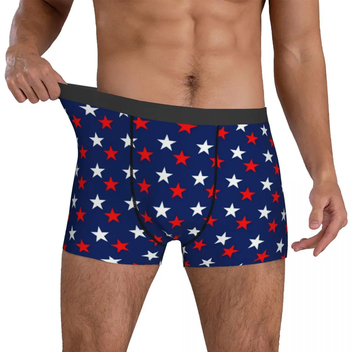 4th Of July American USA Flag Underwear 3D Pouch Boxers