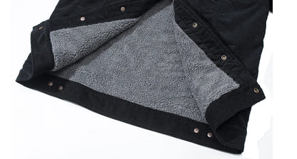 MAGCOMSEN Men's Corduroy Jackets Vintage Sherpa Fleece