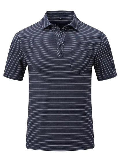 Men's Casual Polo – Short Sleeve Streetwear Shirt for Vacation & Daily Wear