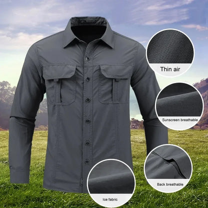 Men's Lightweight Quick-Drying Tactical Long-Sleeved Shirt