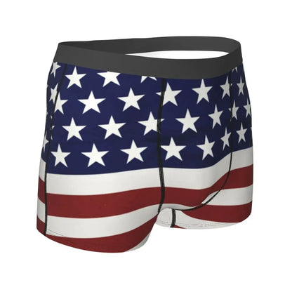 4th Of July American USA Flag Underwear 3D Pouch Boxers