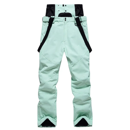 New Men Women Suspenders Ski Pants Windproof Waterproof Warm