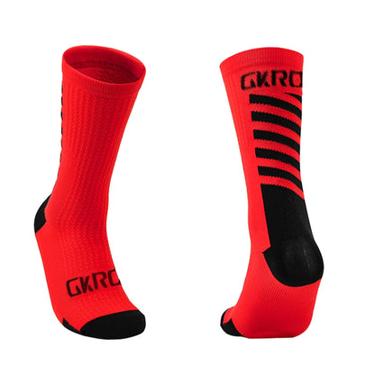 GKRQ Cycling Socks Men Set Black Knee-High Compression Pack