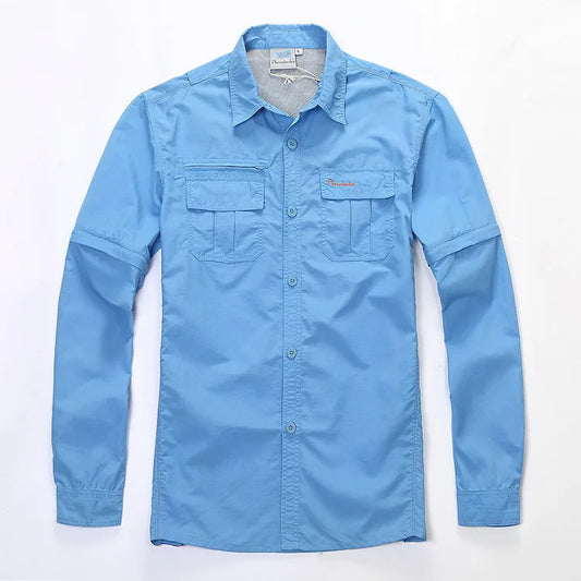 Men Fishing Shirts Fast Dry UPF45 UV Performance Clothing